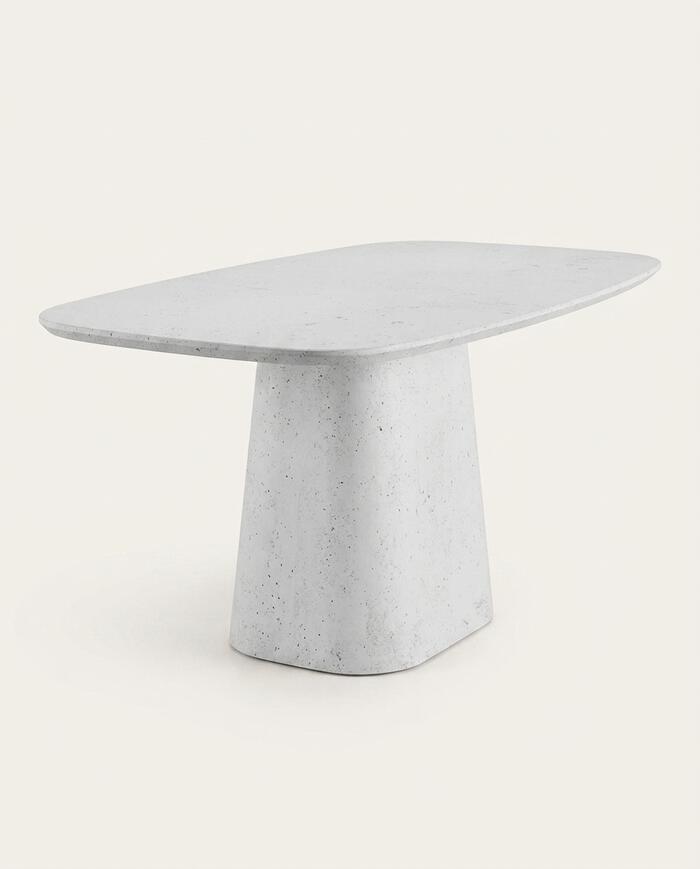 Mesa de Jantar  Ampla Tampo P&eacute;treo Branco - image 1