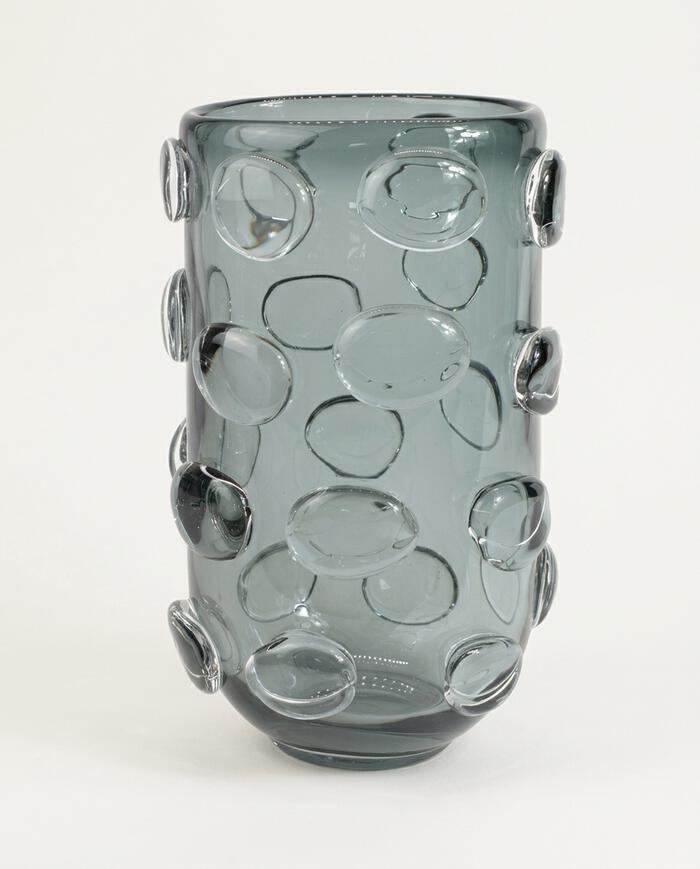 Vaso Longo Bolinhas Cinza - image 1