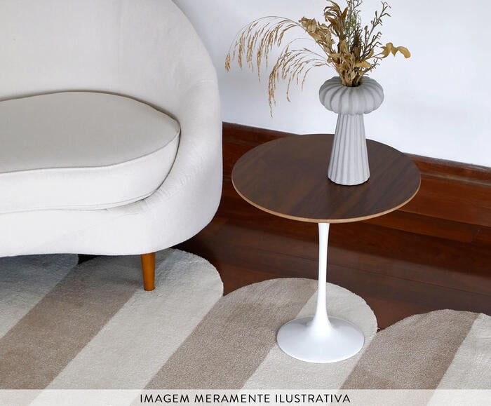 Mesa Saarinen Lateral Oval S&atilde;o Gabriel Base Preta image number 5