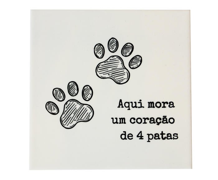 Azulejo Decorativo "Cora&ccedil;&atilde;o de Quatro Patas" - image 0