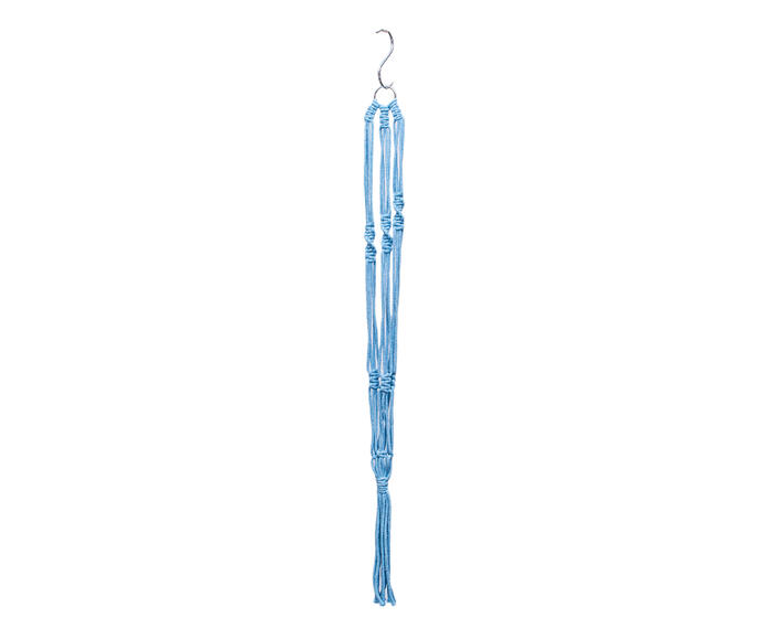 Hanger em Macram&ecirc; Clean Azul - image 1