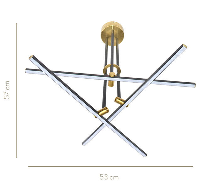 Pendente em Led 30W Lisa - Dourado image number 1