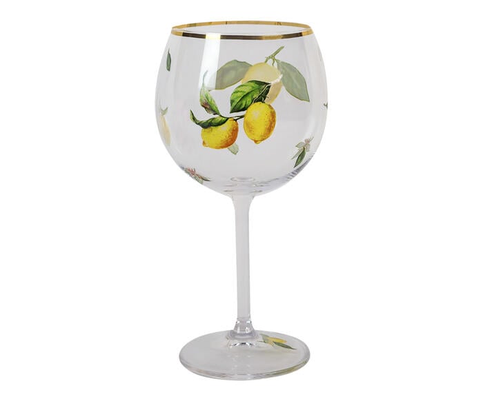 Ta&ccedil;a em Cristal com Filete Ouro Siciliano - image 0