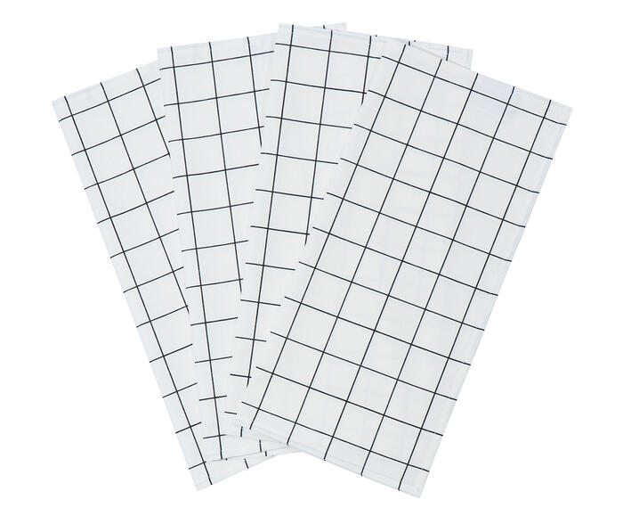 Jogo de Guardanapos Panama Grid Preto - image 0