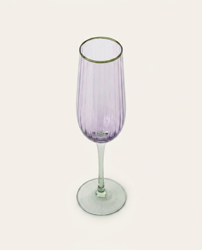 Ta&ccedil;a para Champanhe Lav&iacute;nia Roxo e Verde image number 2