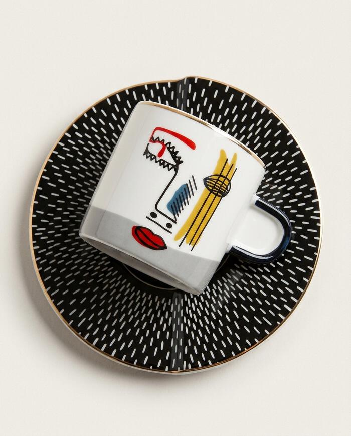 Jogo para Caf&eacute; com Borda Dourada Ollier image number 2