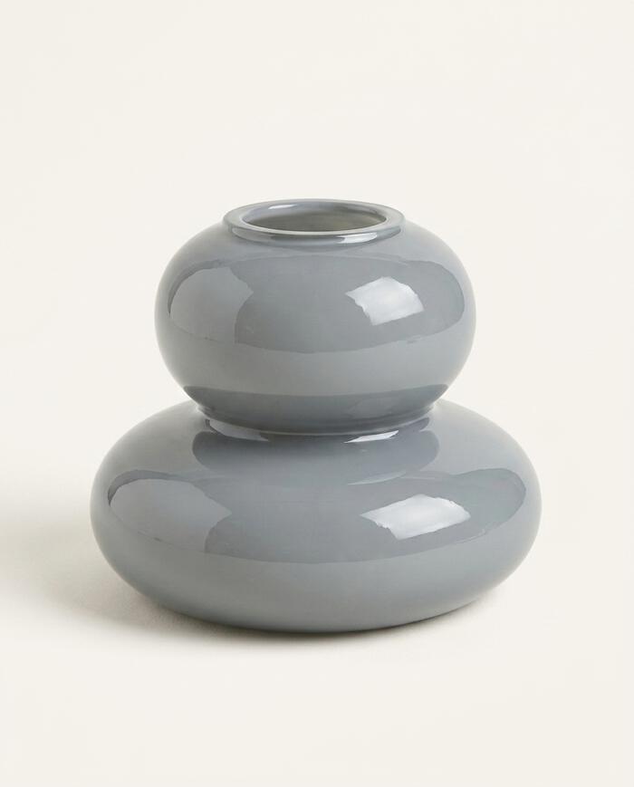 Vaso Decorativo Empiler Cinza image number 3