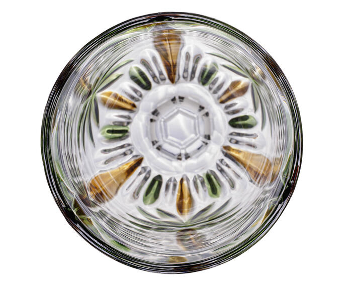 Ta&ccedil;a para &Aacute;gua de Cristal Ecol&oacute;gico Palm Tree Handpaint image number 3