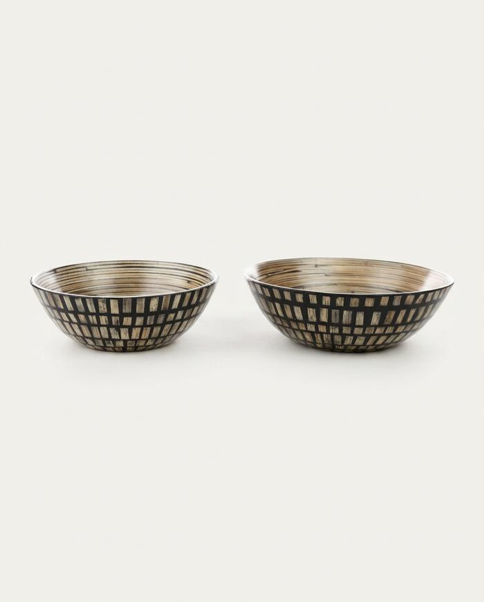 Jogo de Bowl Decorativo Cais Preto e Bege - image 0