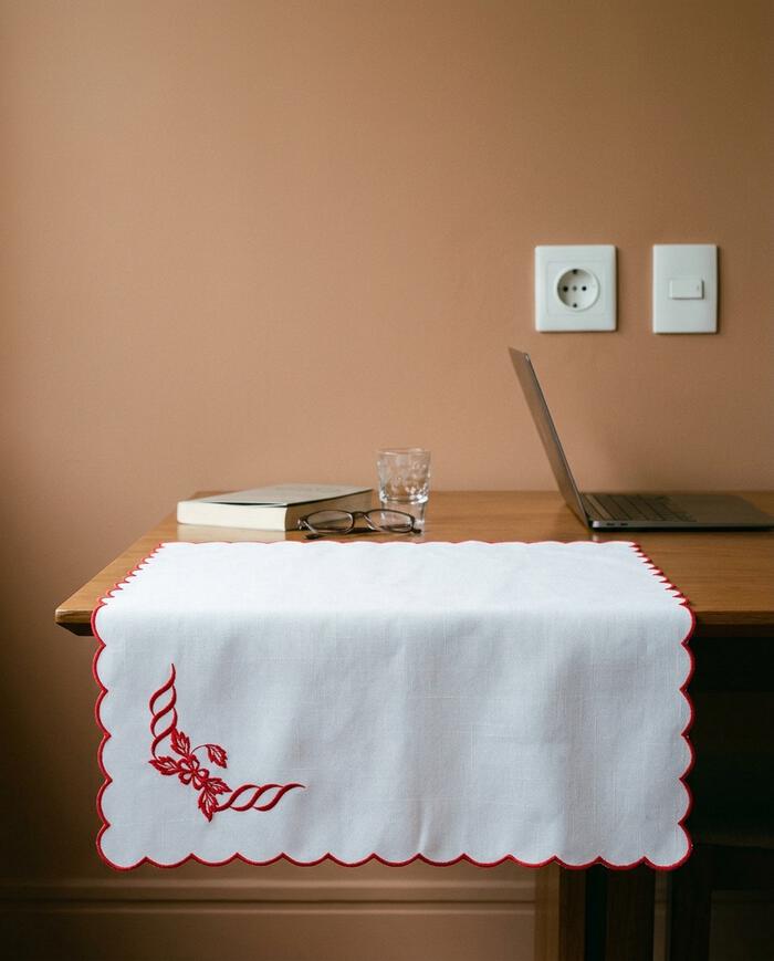 Guardanapo Kalli - Branco e Vermelho - image 1