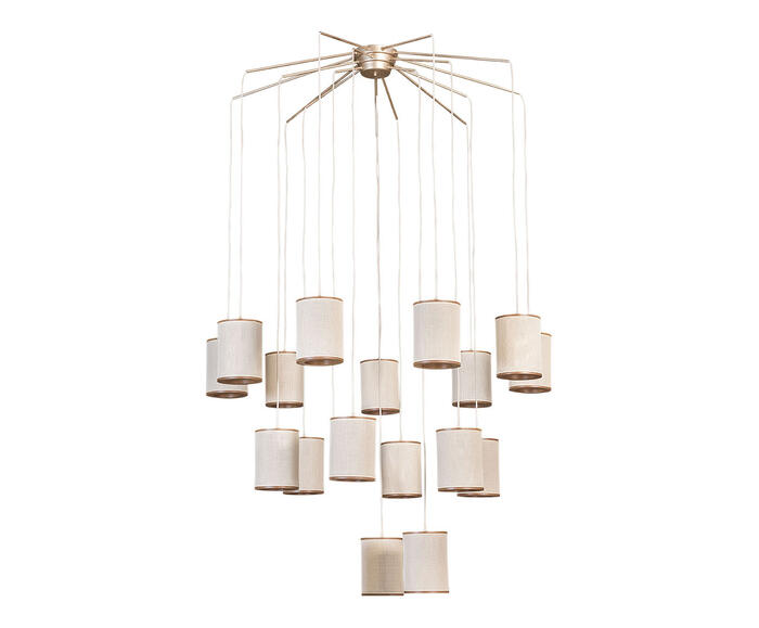 Lustre Apollo 18 Lampadas Castanho - Bivolt - image 0