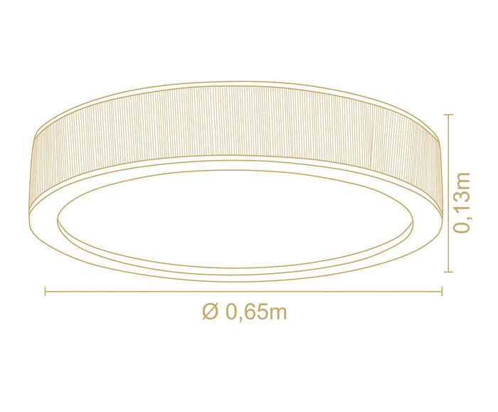 Plafon Apollo 6 Lampadas  Castanho - Bivolt - image 1