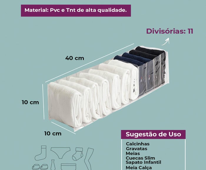 Organizador Colmeia Cristal Premium PP - image 1