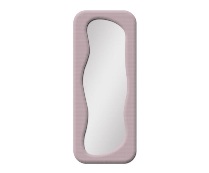 Espelho de Ch&atilde;o em Veludo Mil&atilde;o Rosa - image 0