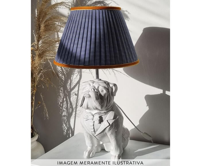 Base Lumin&aacute;ria Cachorro Bulldog Ingl&ecirc;s Adriano Branco - image 1