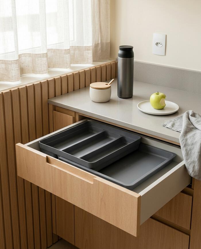 Organizador de Utens&iacute;lios com Extensor Logic Cinza Escuro image number 4