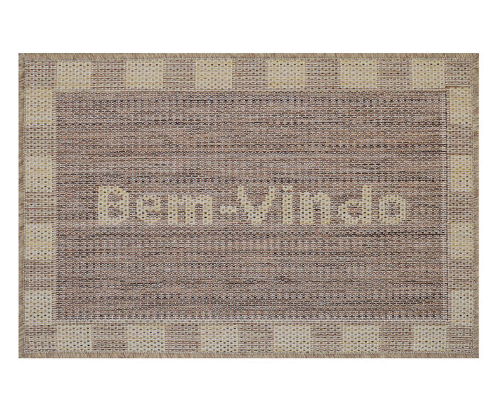 Capacho Look Jacquard Castor - Marrom e Bege - image 0
