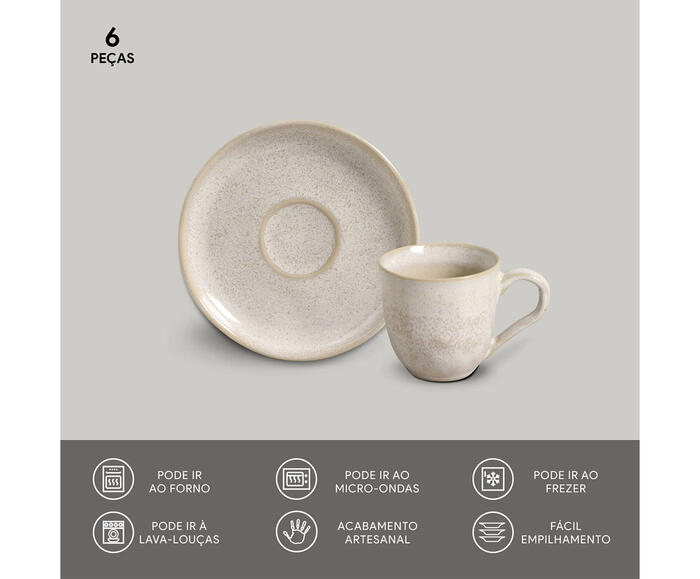 Jogo de X&iacute;caras para Caf&eacute; Bio Latte Cru image number 4