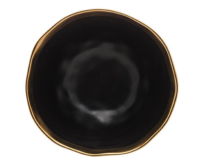 Bowl em Porcelana Dubai Preto e Dourado - image 1