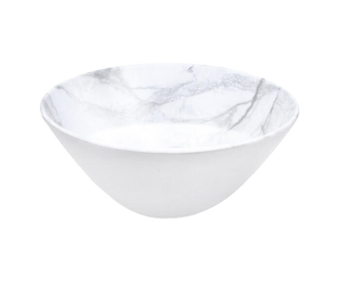 Bowl M&aacute;rmore Melamina Branco e Cinza - image 0