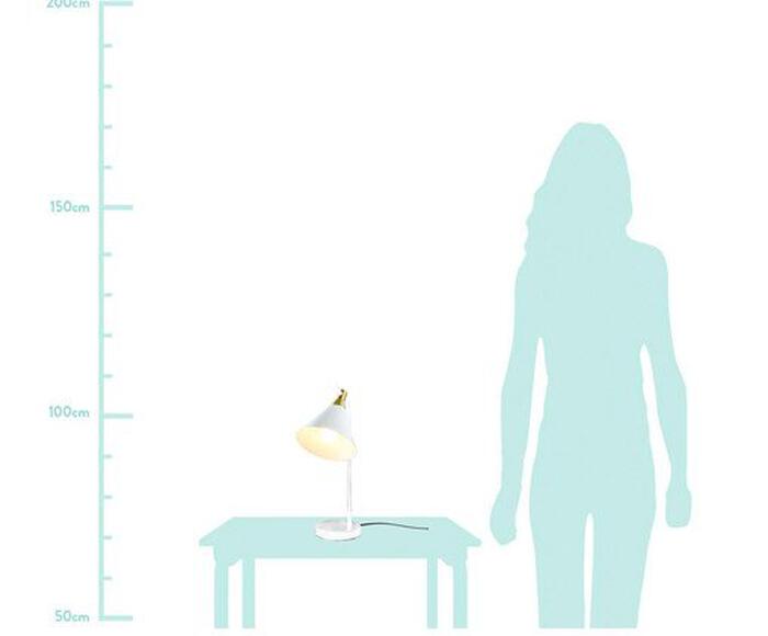 Lumin&aacute;ria de Mesa Luisa Branco e Dourado - Bivolt - image 1