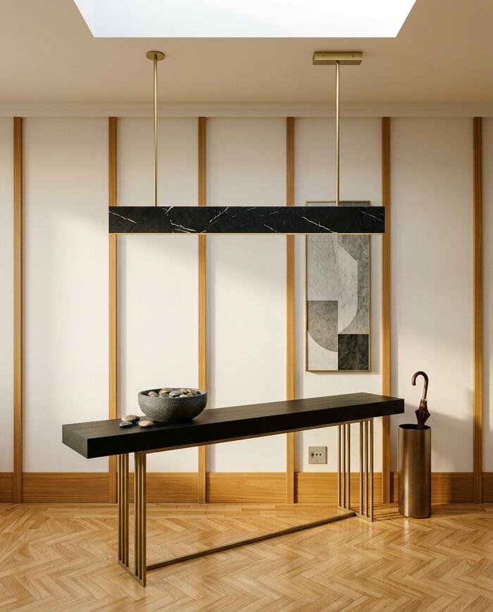 Pendente Achille Led Preto e Dourado Bivolt image number 3
