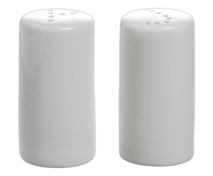 Saleiro e pimenteiro Blanc em porcelana branco - image 0