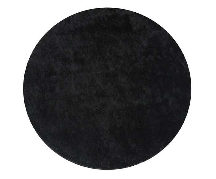 Tapete Shaggy Redondo Smooth Preto - image 0