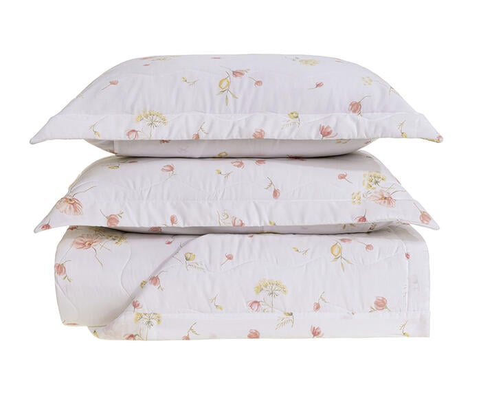 Jogo de Cobre-Leito Estampado Infiorata 300 Fios - image 1