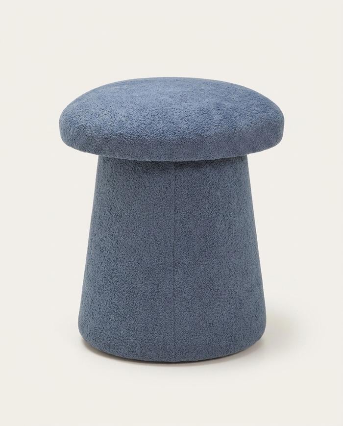 Banco em Boucl&ecirc; Mushroom - Azul - image 1