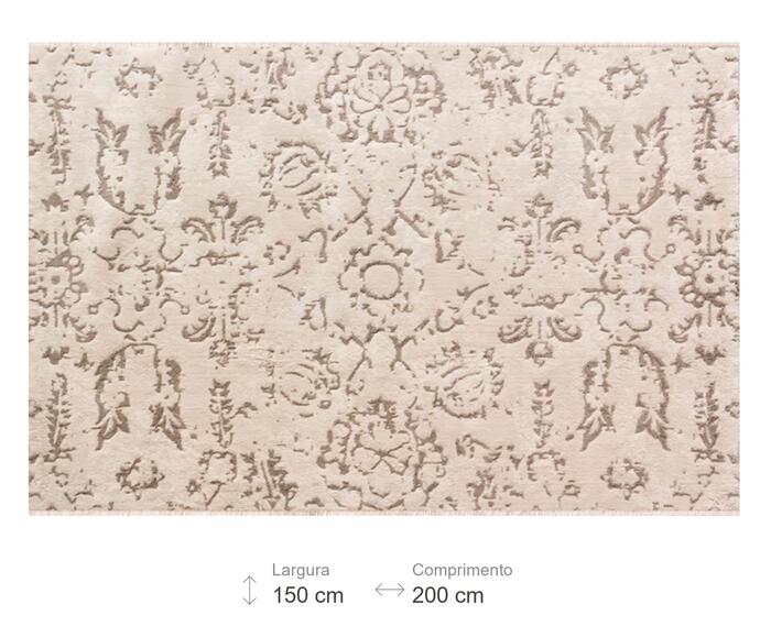 Tapete Turco Vega Ivory Cinza e Cru - image 1