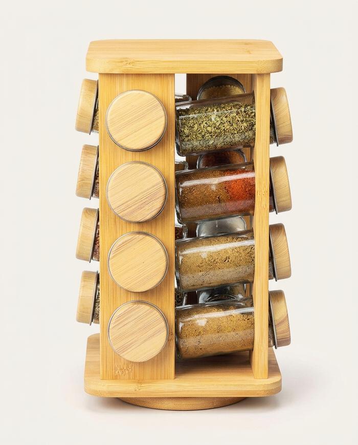 Jogo de Porta Condimento com Suporte Bambu image number 4