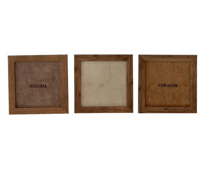 Jogo de Quadros Trio "Alegria, F&eacute; e Coragem" - image 0