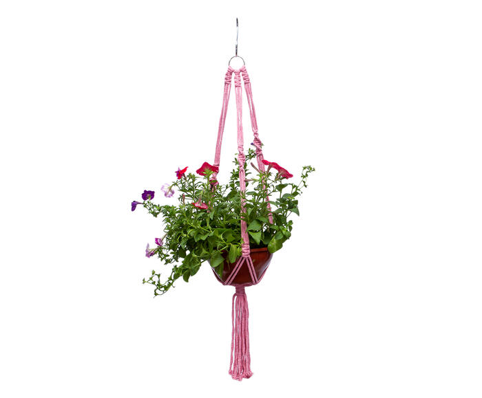 Hanger em Macram&ecirc; Clean Rose image number 3