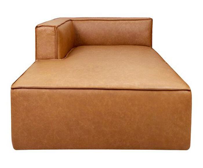 Sof&aacute; M&oacute;dulo Chaise Esquerdo Mensa em Couro - image 0