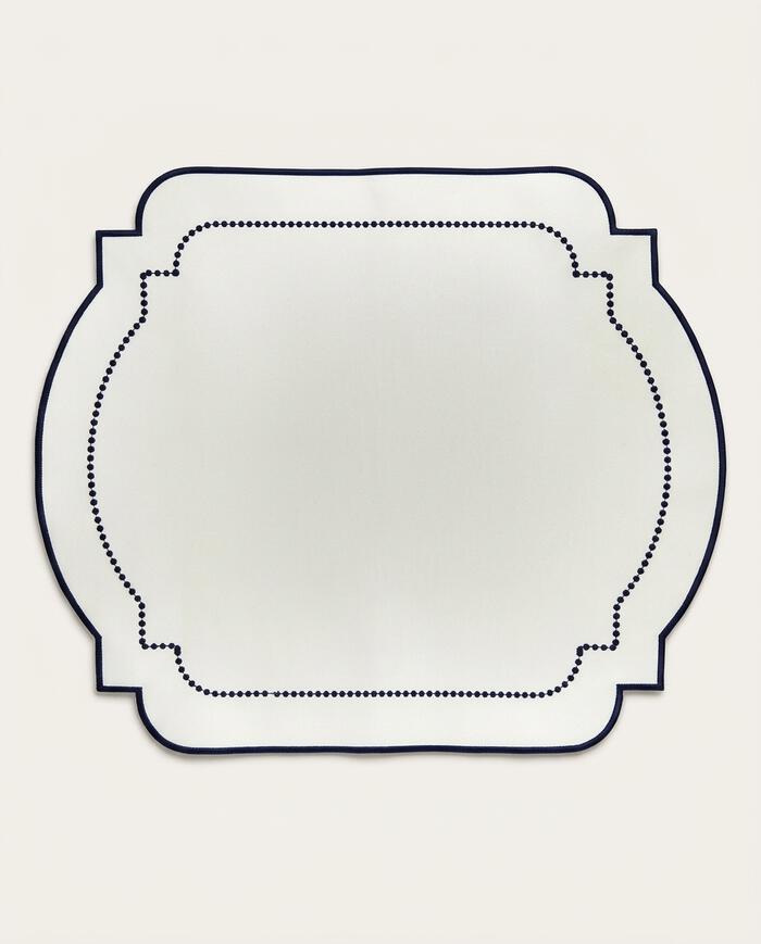Lugar Americano em Nylon com Bordado Chilly II - Off White - image 0