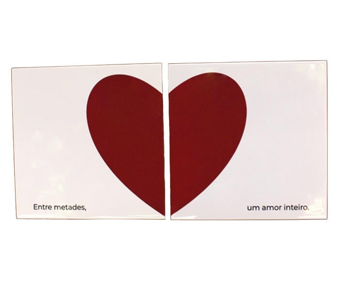 Jogo de Azulejos"Entre Metades Um Amor Inteiro" - image 0