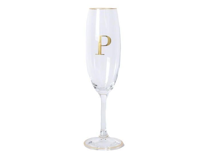 Ta&ccedil;a para Champagne em Cristal Inicial Gold P - image 0