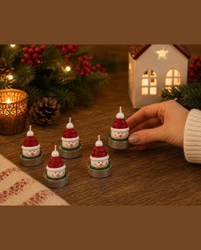 Jogo de Velas Boneco de Neve image number 2