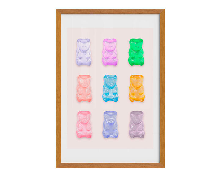Quadro Gummy Bear com Moldura em Madeira - image 0