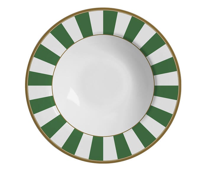 Jogo de Pratos Fundos Stripe Verde - image 0