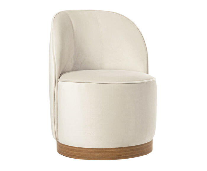 Poltrona em Veludo Harlow Off White - image 0