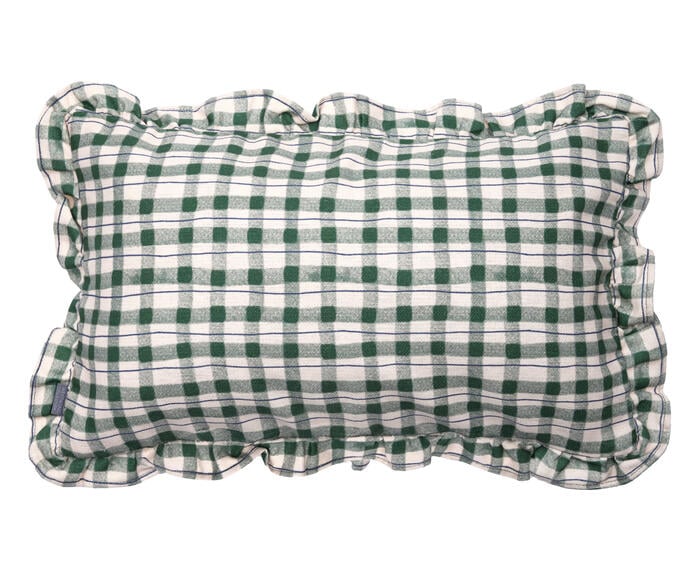 Capa de Almofada Babados Quadretti Verde - image 0