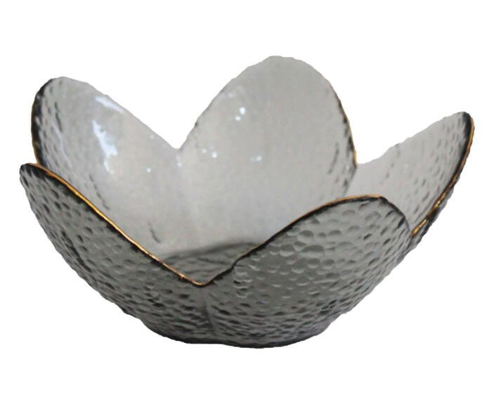 Centro de Mesa Brisa Cinza Flor Dourado - image 0