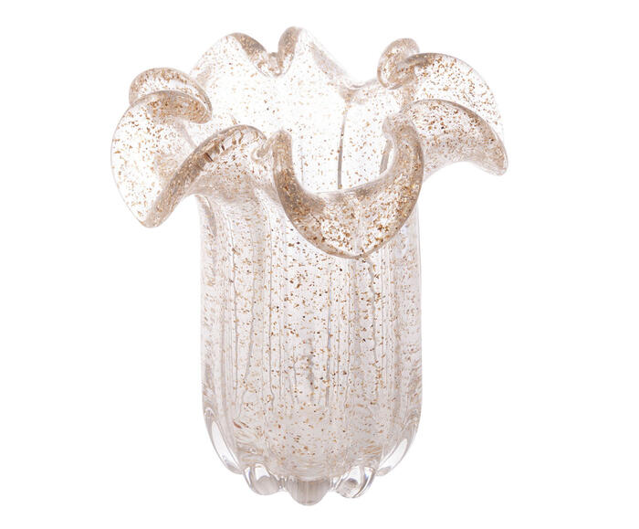 Vaso Italy Transparente e Dourado - image 0