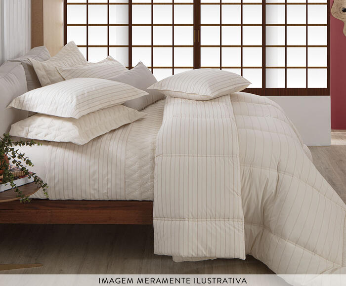 Jogo Comforter Listras Wabi 200 Fios image number 3