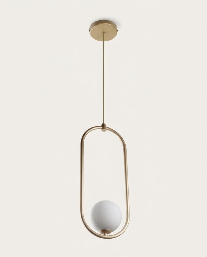 Pendente Oval Champagne Bivolt - image 0