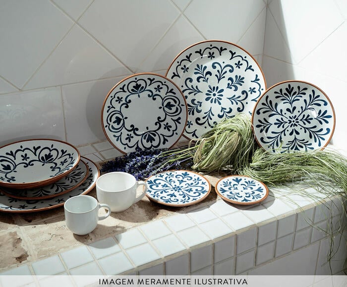 Jogo de X&iacute;caras para Ch&aacute; Coup Stoneware Coimbra Abstrato - image 1