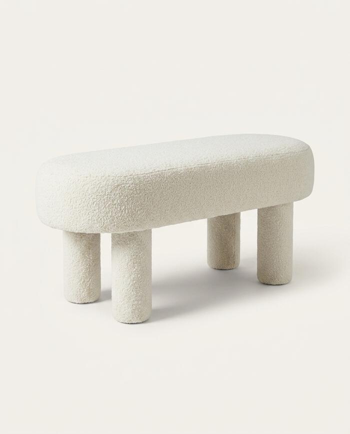 Puff Oval Bold em Boucle Off-White image number 4