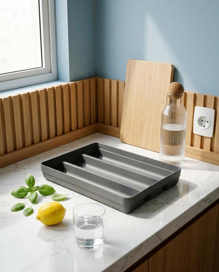 Organizador de Utens&iacute;lios Logic Cinza Escuro - image 1